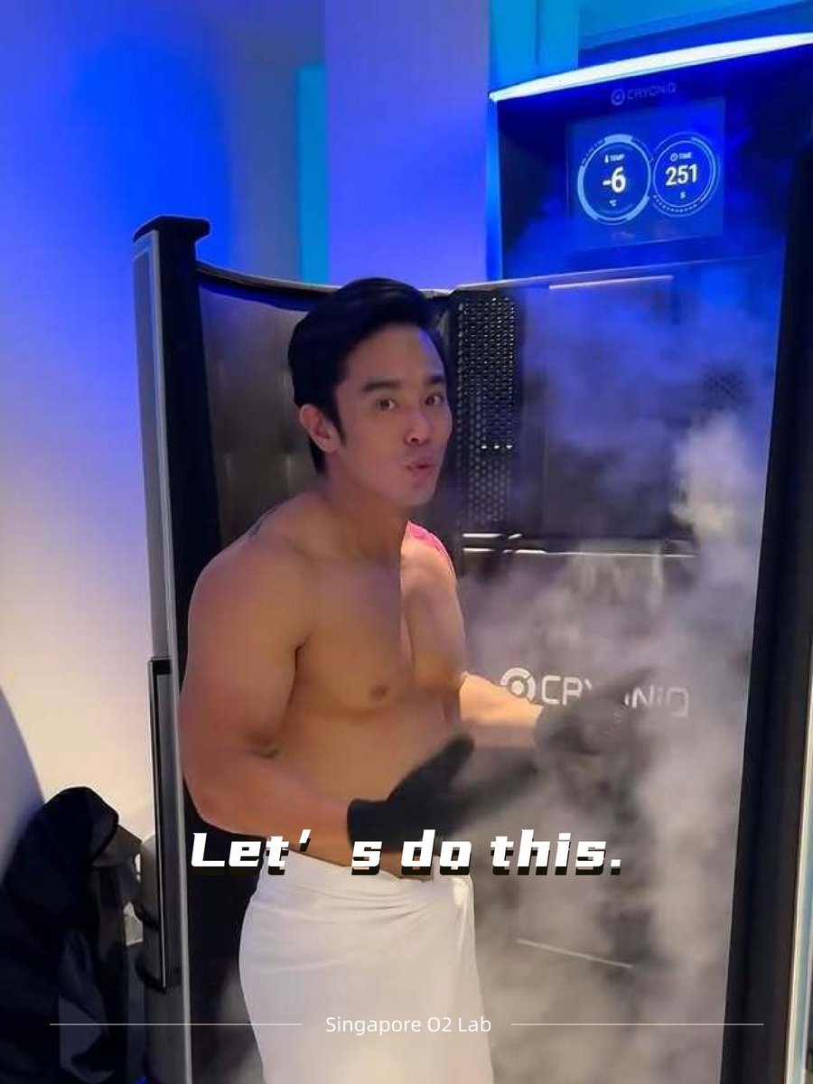o2labco's tweet image. Tried cryotherapy at #O2Lab for the first time 🧊
Started at -128°F and came out feeling like I hit reset on my whole body.
Refresh, and serious chill — every second was worth it.

#Cryotherapy #HBOT #singapore #PainRelief #HealthyLifestyle #WellnessJourney #Wellness #Relaxation