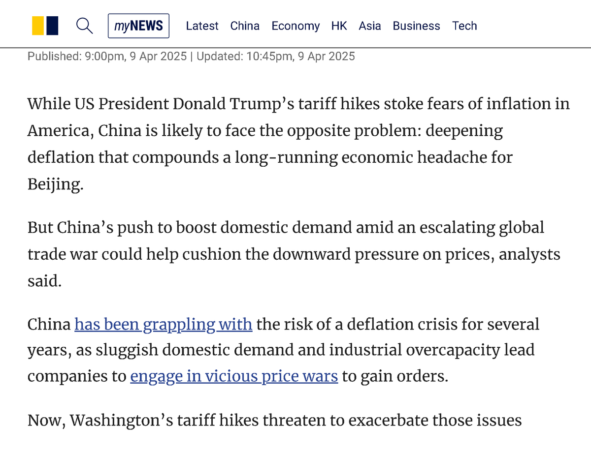 SunilMonga's tweet photo. China's deflation crisis deepens https://t.co/vYIL5vD9eP