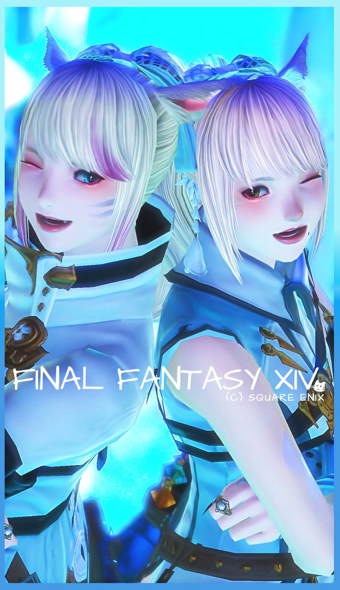 dqx_pochi's tweet photo. ｡.ꕤ………………………………………..ꕤ.｡
おぁよฅ/ᐠ｡ ̮｡ᐟ\ฅ 
 
りりちゃん @LilyFoul とデザイン違いのスカラ装備で合わせしたよ📸

水槽みたになスタジオ素敵でした🫧
水色の差し色と合ってる🎶

｡.ꕤ………………………………………..ꕤ.｡
🏷 #FF14_pom
#FF14 ┆ #おはミコ ┆ #ミコッテ https://t.co/LP5VPevYtw