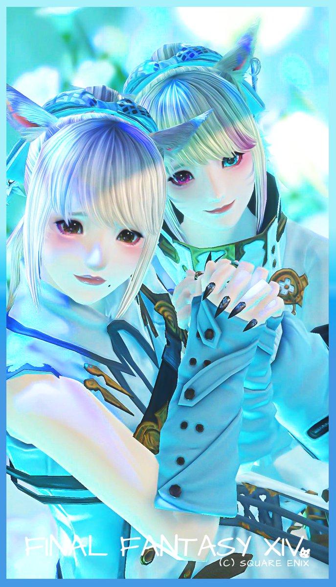 dqx_pochi's tweet photo. ｡.ꕤ………………………………………..ꕤ.｡
おぁよฅ/ᐠ｡ ̮｡ᐟ\ฅ 
 
りりちゃん @LilyFoul とデザイン違いのスカラ装備で合わせしたよ📸

水槽みたになスタジオ素敵でした🫧
水色の差し色と合ってる🎶

｡.ꕤ………………………………………..ꕤ.｡
🏷 #FF14_pom
#FF14 ┆ #おはミコ ┆ #ミコッテ https://t.co/LP5VPevYtw
