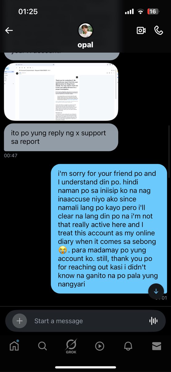 kichonahan's tweet photo. I’m raising awareness to other Carats, specially those who are moots with user @/multimingyual. Yesterday, he/she messaged me regarding her friend who was scammed and hacked through crypto link by someone with the same profile picture, name, and username as mine. (...) https://t.co/IgE3FngnZO