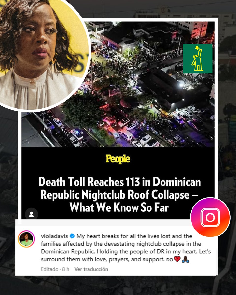 DiarioLibre's tweet photo. ✨ | #RevistaDL |  La actriz estadounidense Viola Davis comparte su dolor por la tragedia del Jet Set: "Llevo a la gente de RD en mi corazón"

"Mi corazón se rompe por todas las vidas perdidas y las familias afectadas por el devastador colapso de club nocturno en República Dominicana. Sosteniendo a la gente de RD en mi corazón. Rodeémoslos de amor, oraciones y apoyo. 🇩🇴💔🙏🏿"

📷 𝑭𝒐𝒕𝒐𝒔: Fuente externa

#DiarioLibre #ActualidadDL #JetSet #Labores #COE #Rescate #LutoNacional