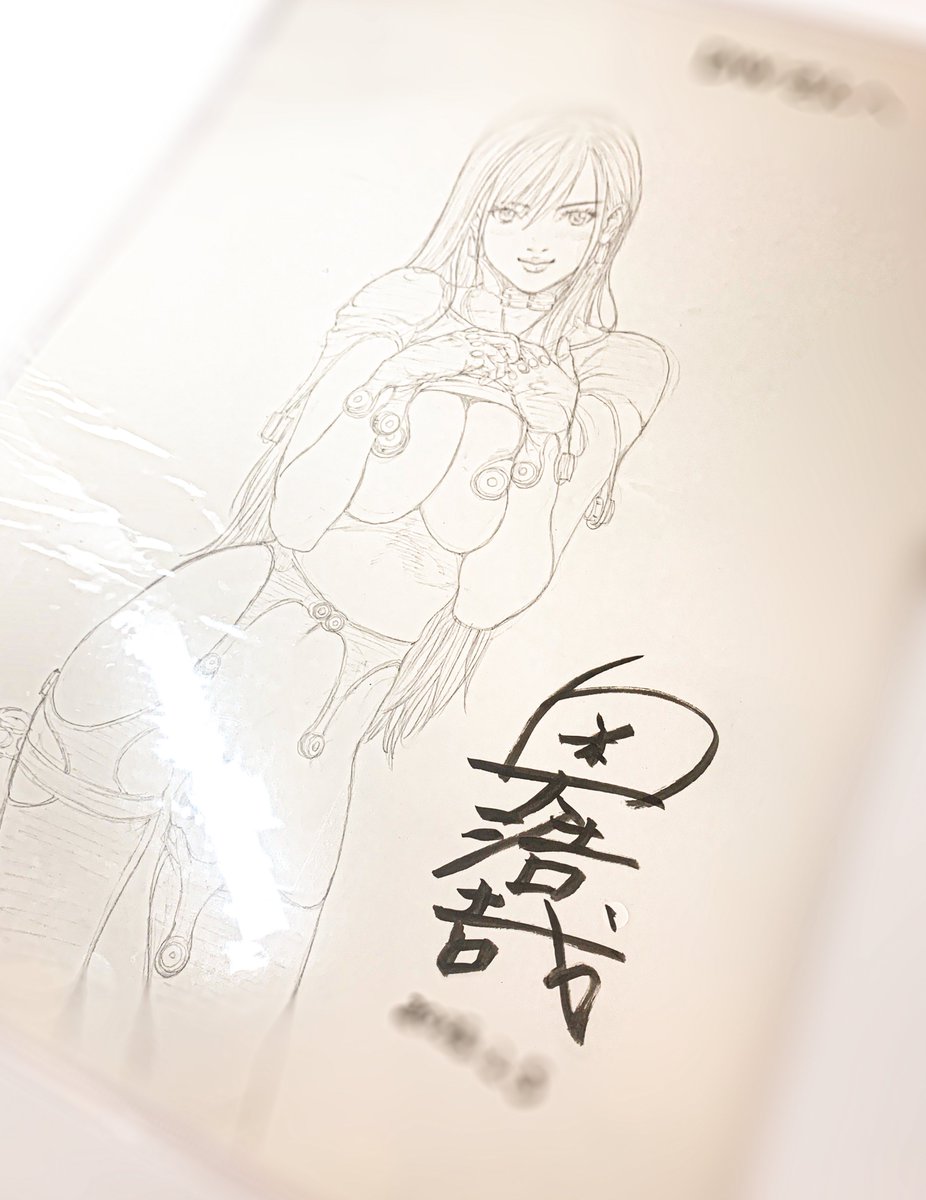 DmArcherDW's tweet photo. I am so lucky to have this sketch of #Reika by @hiroya_oku joining my collection.
#gantz #gantzo https://t.co/TBlbTC7fyk