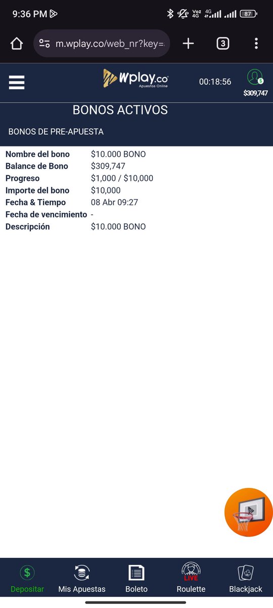 edsoufly's tweet photo. @WplayColombia la peor casa de apuestas, te dan un bono de 10 mil para que apuestas, ganas una de las apuestas por 309 mil pesos, y dicen que así ganes más apuestas, solo se convertirá en efectivo 10 mil pesos. https://t.co/8zS1UwDDoJ