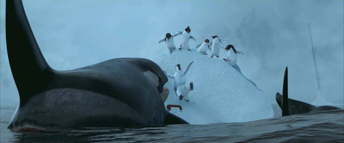 its kinda crazy how happy feet dropped the best and I mean the BEST animated orcas I have ever seen in media and they're literally only in a single scene