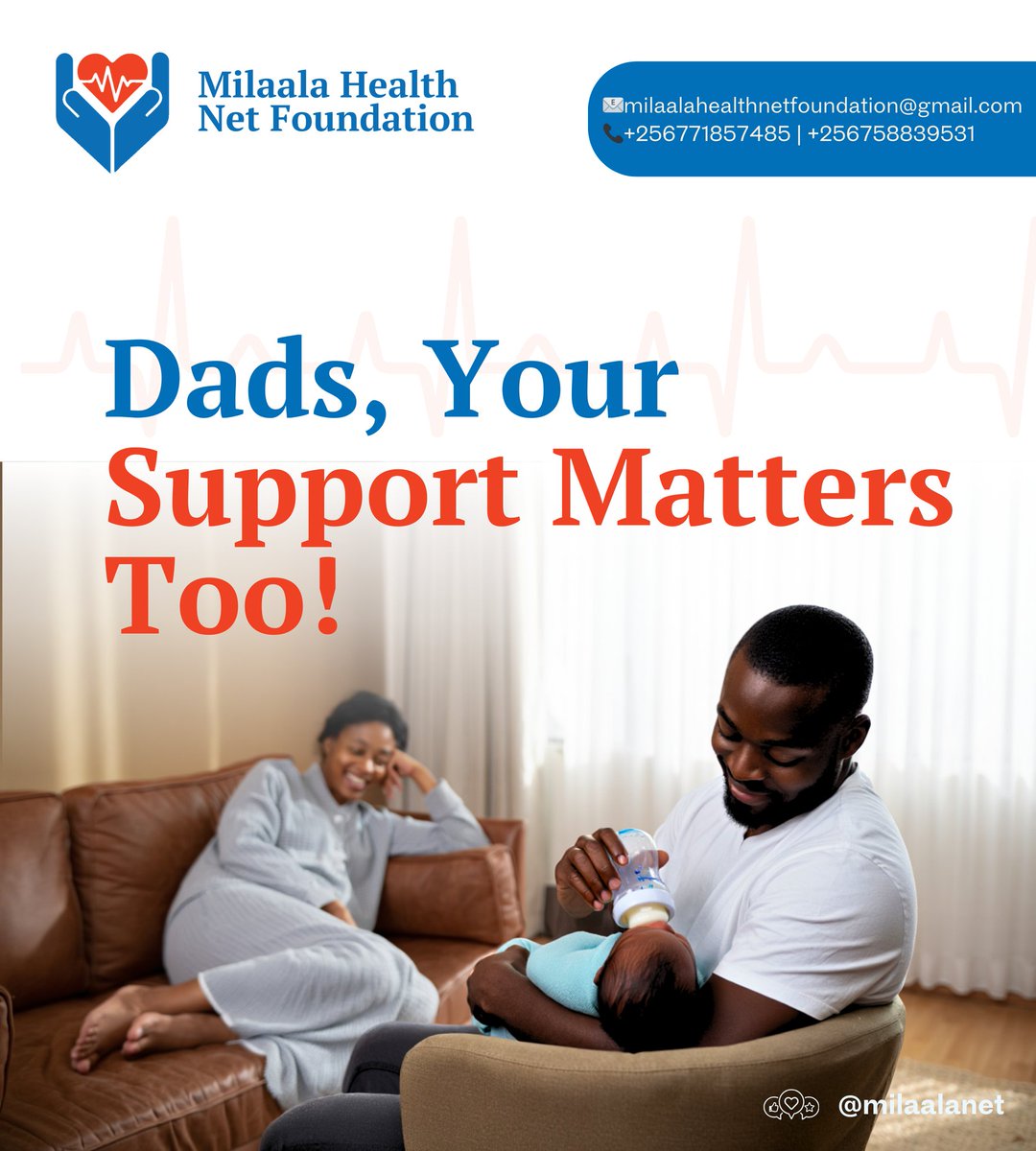 MilaalaNet's tweet photo. Dads, your support matters too!
A new baby changes everything—for both parents.
Support your partner. Be present. Share the load.
It’s good for her mental health, your bond with baby & your well-being too.
#DadSupport #MentalHealth #ParentingTogether #MilaalaHealthNetFoundation https://t.co/7GZ43RwPER