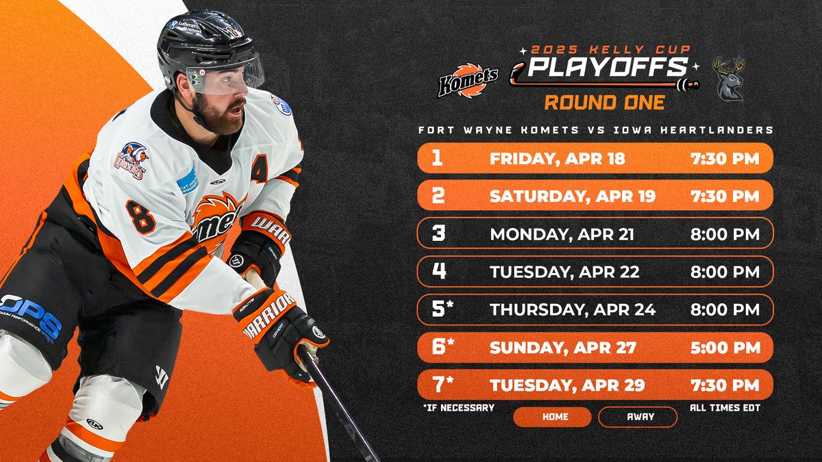 Time to show the Landers what the Playoffs are all about

#ChaseTheCup 
🏆 Komets.com/playoffs