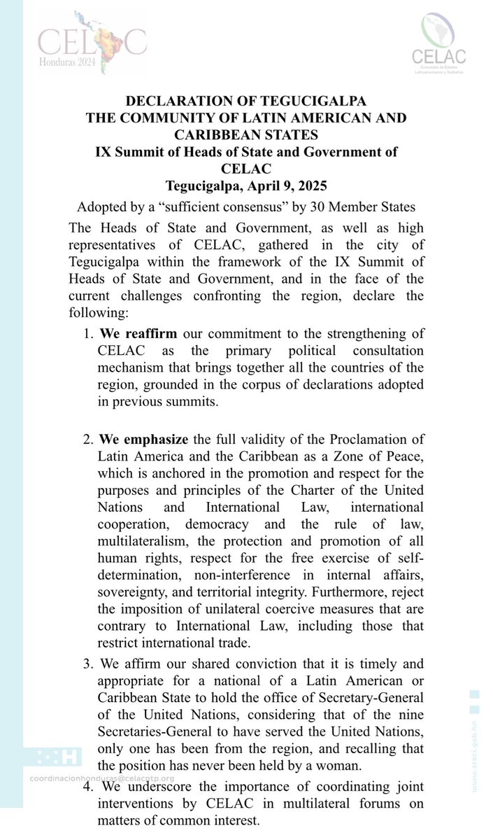CELAC Honduras tweet media