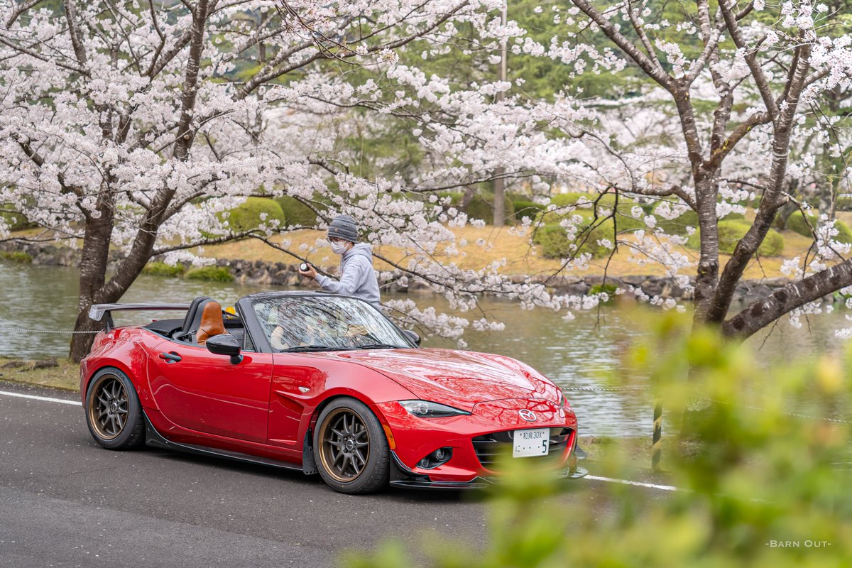 takeMX5's tweet photo. 先週の毎年恒例お花見ツーリングにて
撮ってもろたや〜つ!!🌸

ありがとうございます‼️
@ba_nnauto https://t.co/veBVGb9F04