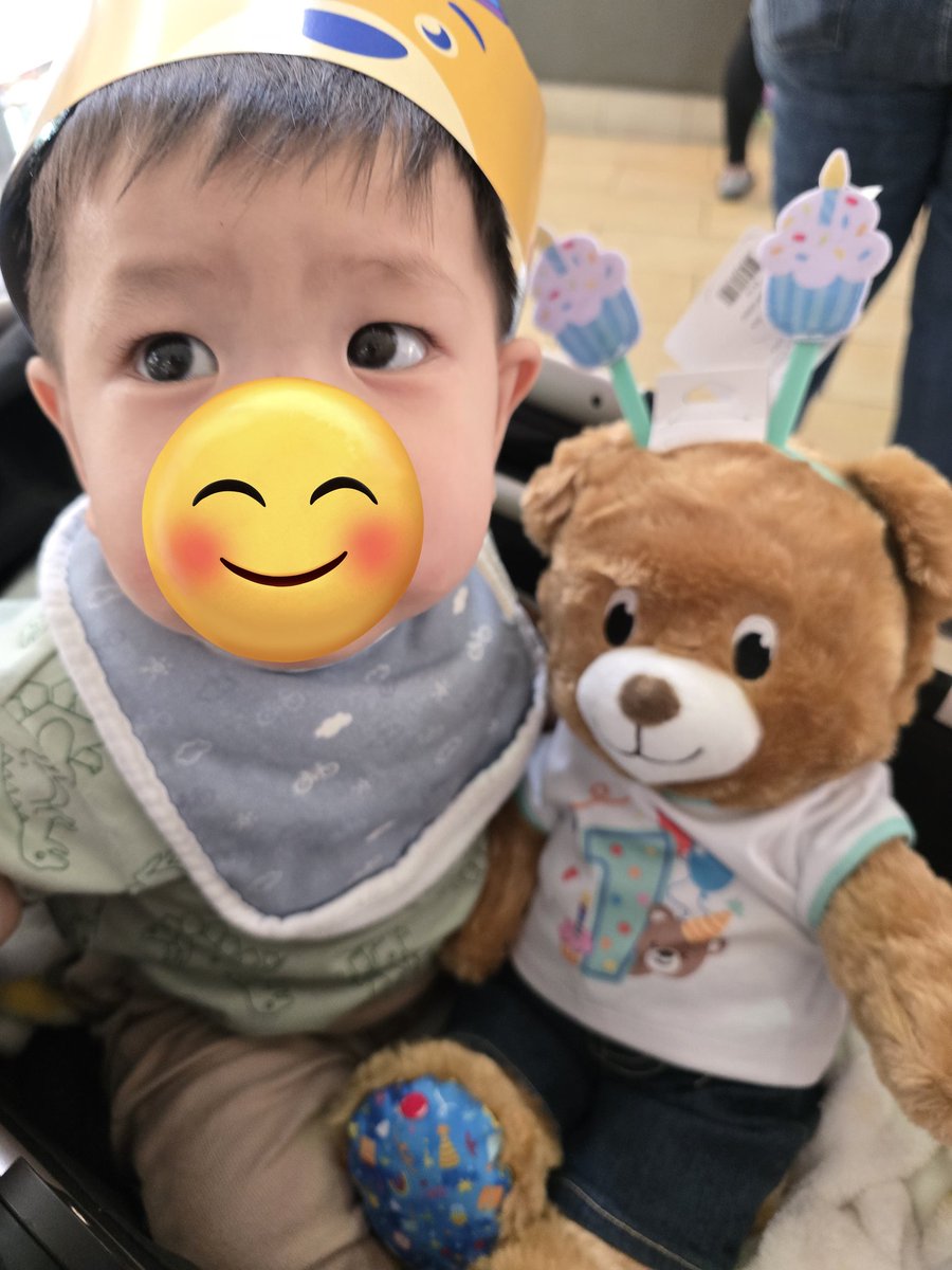 koivtuber's tweet photo. in a few hours, jay turns one. it's so hard to find the words to convey what i'm feeling.. just i love him so fucking much. more than i thought my heart ever could. grateful for every single moment with this lil guy. happy birthday my love 🤍

him with his bday build a bear 🤧 https://t.co/PhYMNYqD6Z