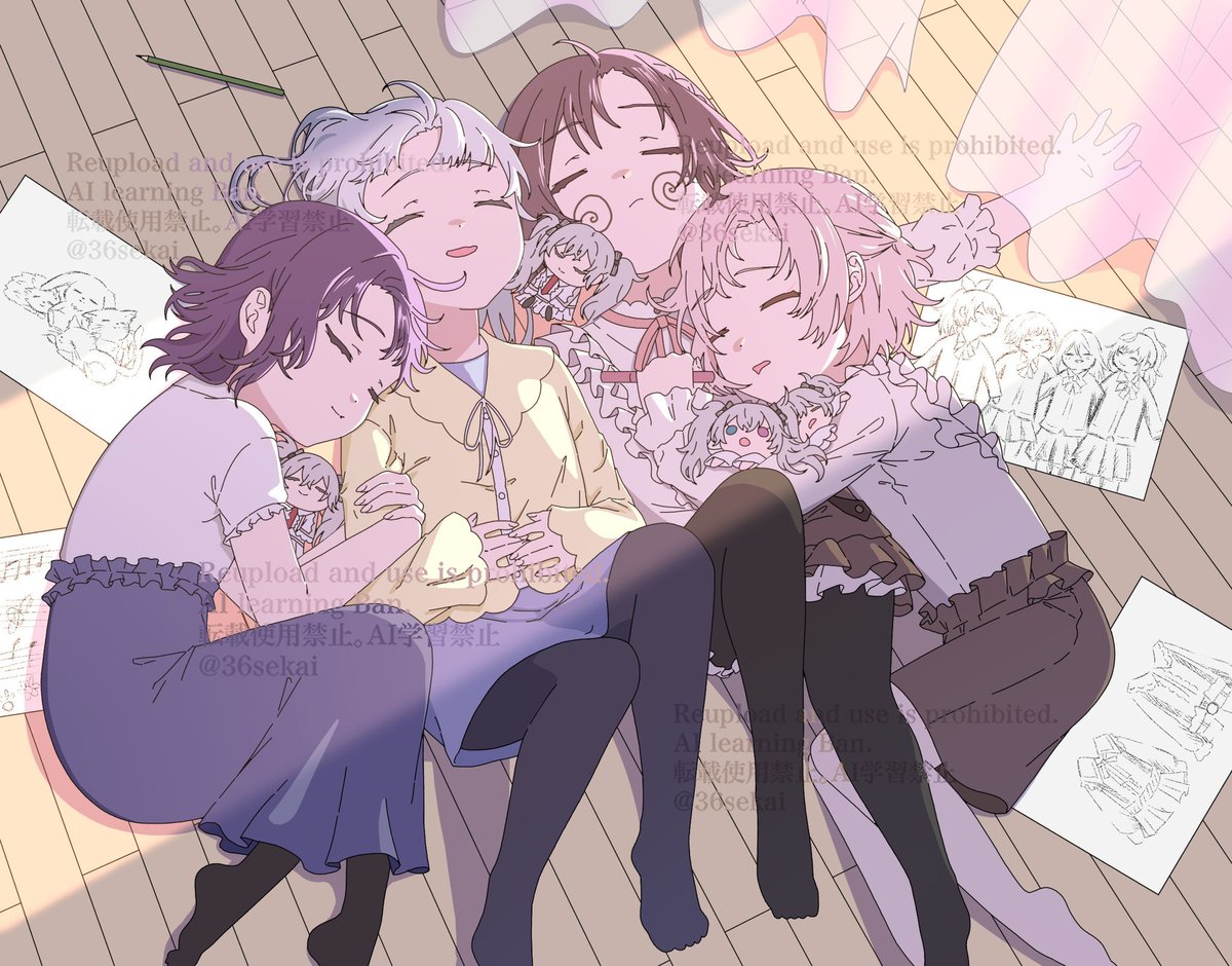 Thanks so much to everyone who followed after my tweet about unauthorized reposting!
That illustration is part of a series, so I’ll post the next one here too!

Seen any unauthorized reposts? Just ignore them—and check out this account instead!!

#prsk_FA #prsk_fa