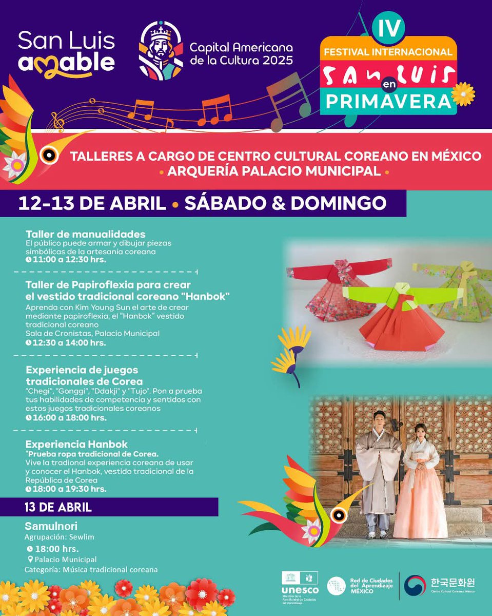 imlizii's tweet image. Eres de #SanLuisPotosi y te gustaria disfrutar de la cultura coreana?
Este fin de semana no te puedes perder las actividades que el Centro Cultural Coreano en México tiene para ti 
.
#kevents #kculture #kpop #Festival_Internacional_San_Luis_en_primavera