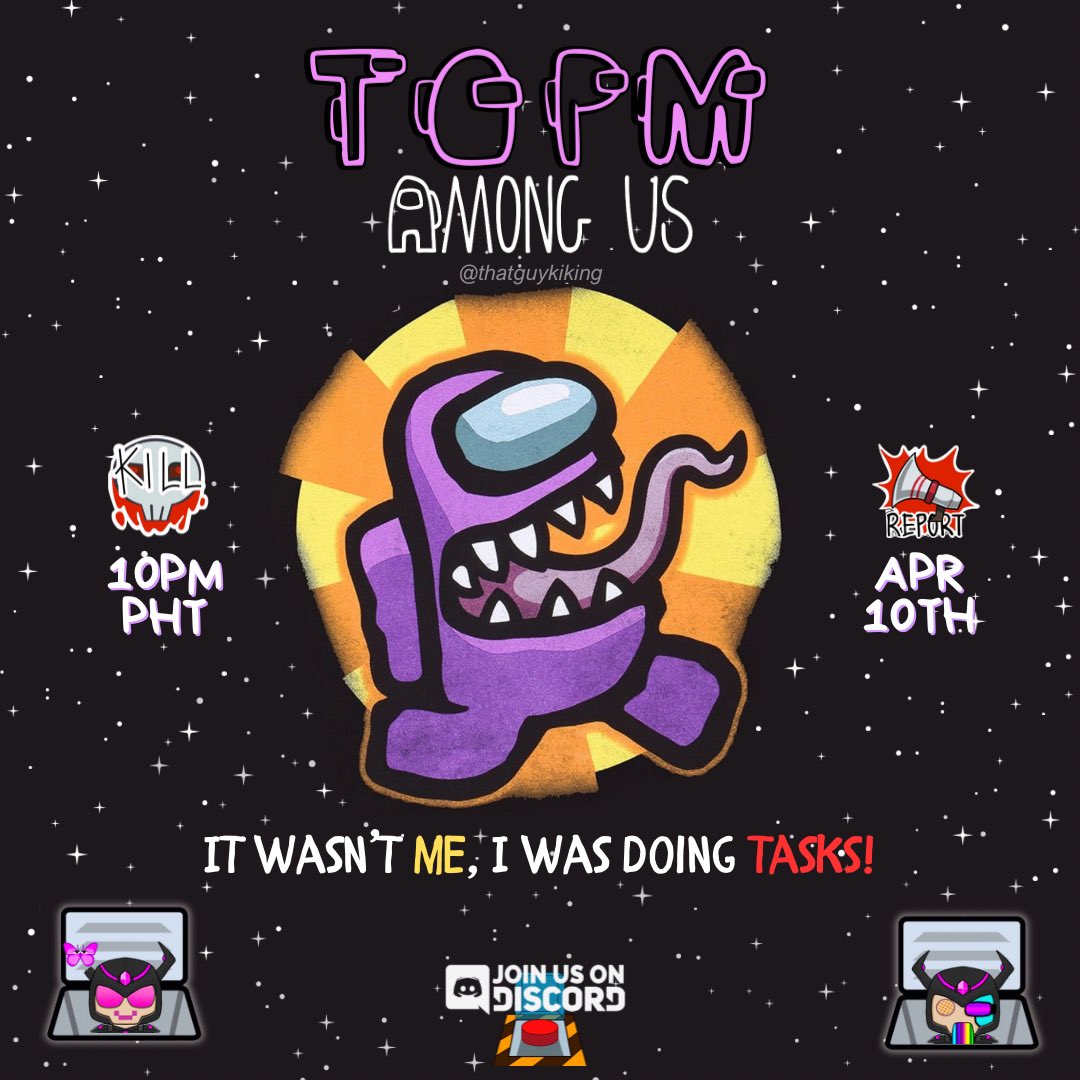 𝐓𝐑𝐔𝐒𝐓 𝐍𝐎 𝐎𝐍𝐄 
It’s game time at <a href="/PortalMages/">The Order of Portal Mages | TOPM</a> 

Sneak. Sabotage. Survive.
Will you catch the Impostor or be one? 🔪🚀

Bring your best lies and alibis.

Join us on Discord:
discord.gg/3nkD8yPhbg
discord.gg/3nkD8yPhbg
discord.gg/3nkD8yPhbg

#AmongUs #TOPM #GameNight