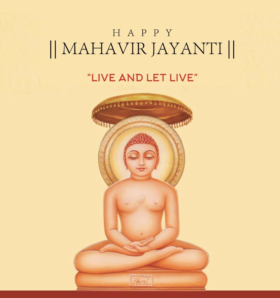 drbirendraias's tweet photo. On this auspicious day of Mahavir Jayanti, let's remember the teachings of Lord Mahavir — truth, non-violence, and compassion. Wishing everyone a peaceful Mahavir Jayanti. #MahavirJayanti https://t.co/tNQ5jK5OlQ