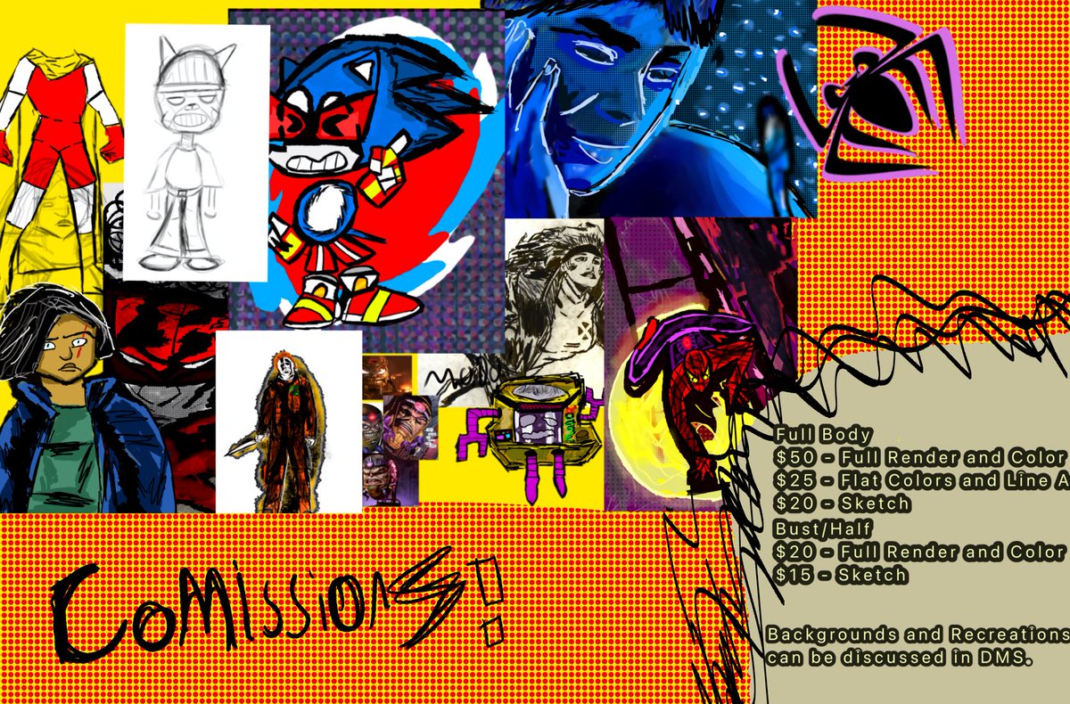 Money is tight and college is expensive, so I’ve decided to open up commissions!

I’ll open let’s say…five or six slots. DM me and we can discuss payment and more details!