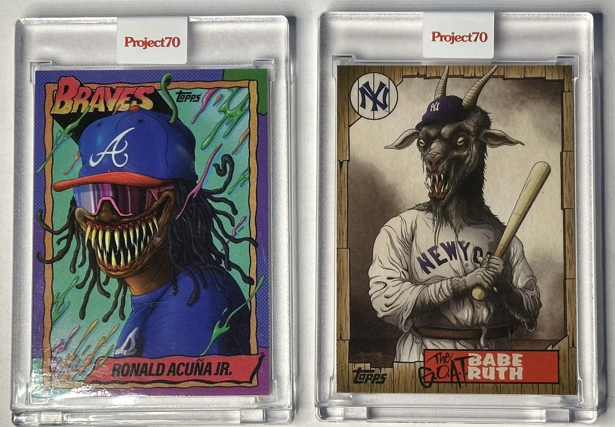 Cardb00rd's tweet image. Sports Cards like these By @alexpardee for @Topps #Project70 were what I was buying before i got into crypto and @solana NFTs. Looking back it’s easy to see why I was drawn to the ecosystem. 

Bring back good art to #NFTs 

Looking for cards like these? Hit me up!

@CardPurchaser