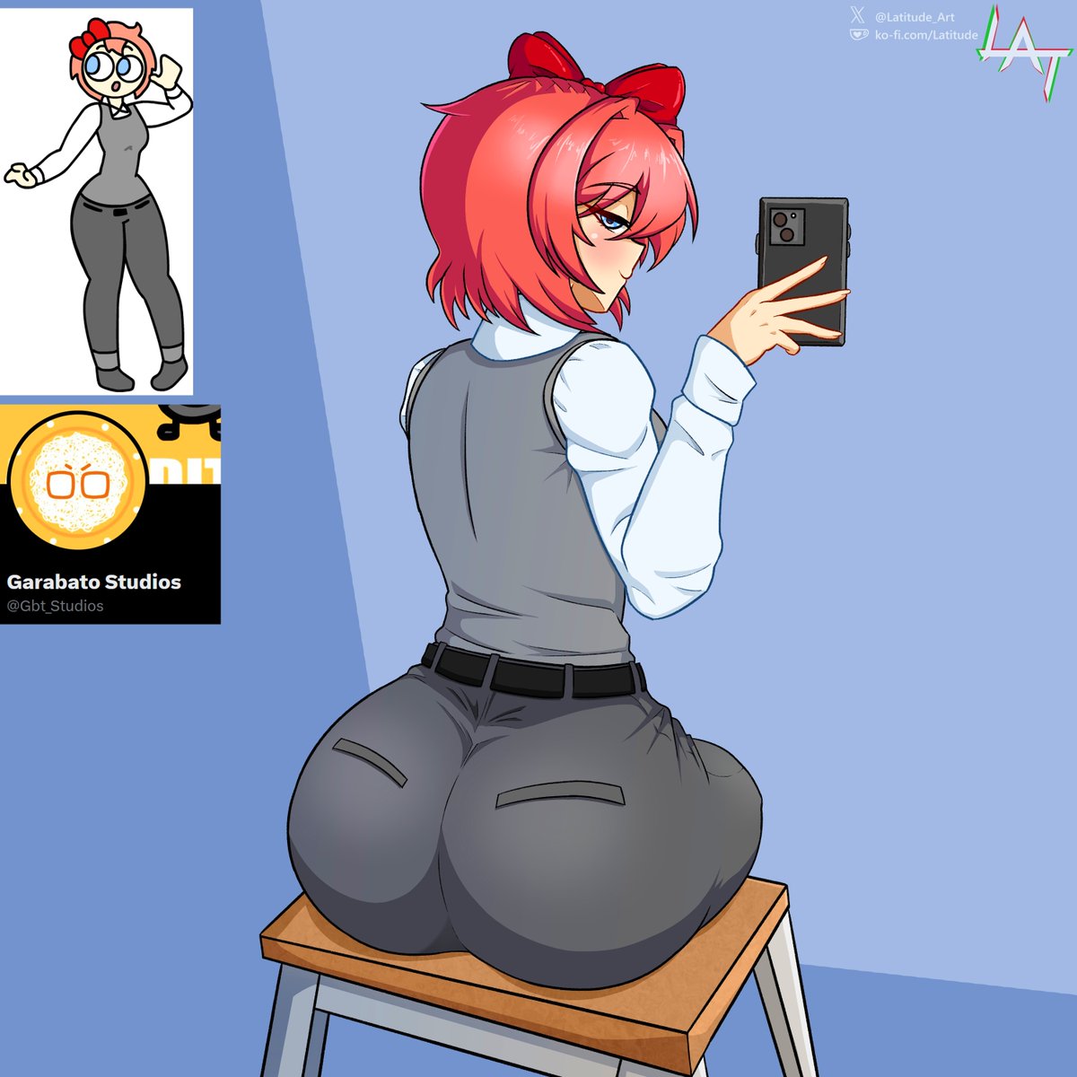 El atuendo de Sayori de <a href="/Gbt_Studios/">Garabato Studios</a> 🥰

✨ ¡Se ve muy elegante con la camisa, chaleco y pantalones de vestir! ✨
