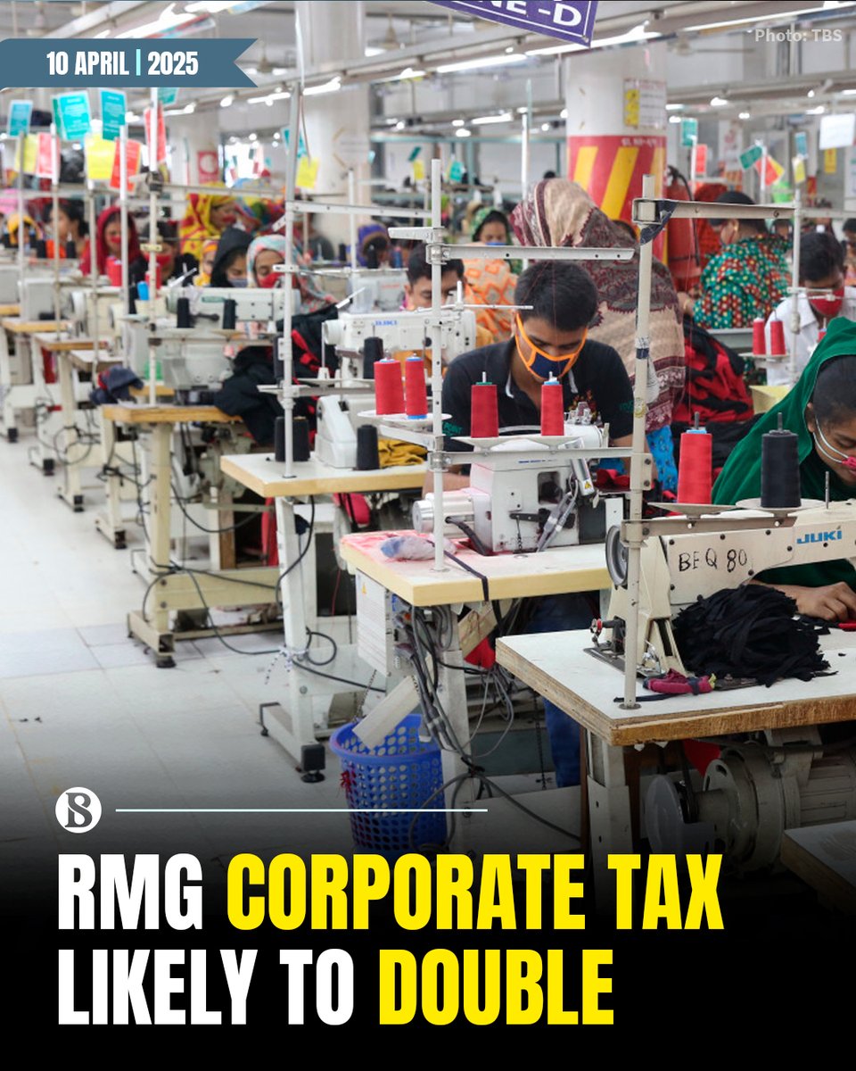 tbsnewsbd's tweet photo. The apparel exporters may face another blow from the National Board of Revenue (NBR) as it plans to increase its corporate tax rate to up to 20% from the next fiscal year, according to sources.

Link in Comments

#corporatetaxes #apparelexport  #RMGSector #TBSNews https://t.co/xMtkeK2jjd