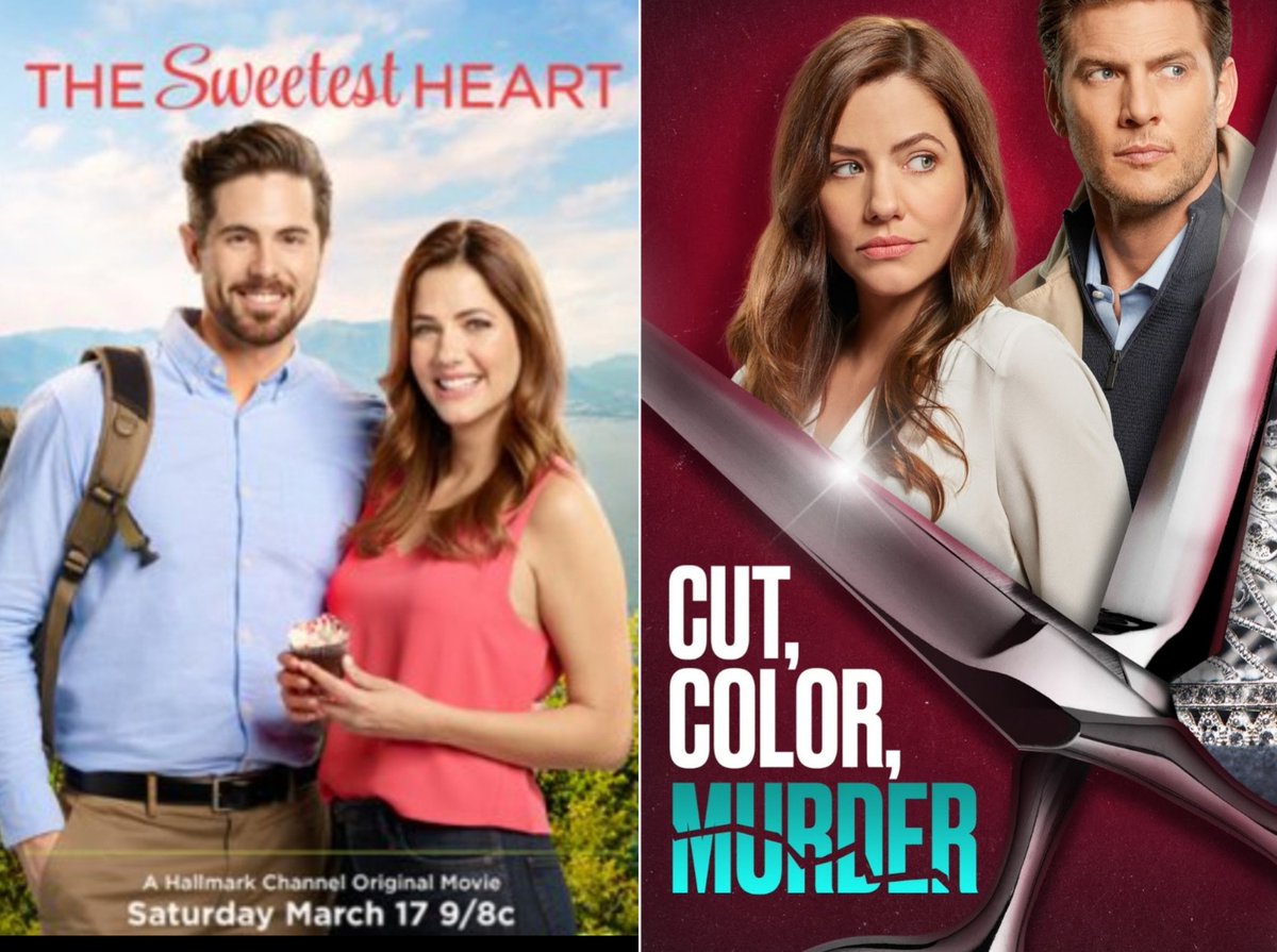 NicoleChaquita's tweet photo. Let's keep it blooming with the sweetest detective and charming doctor for #SpringIntoLove movies. Watch #TheSweetestHeart 🧁 Tues. April. 15th at 4-3c @hallmarkchannel and #CutColorMurder ✂️ Wed. Apr. 30th at 8-7c @hallmarkmystery @julie_gonzalo @ChrisMcNally_ 🩷💙🤍 https://t.co/nDTqs699FI