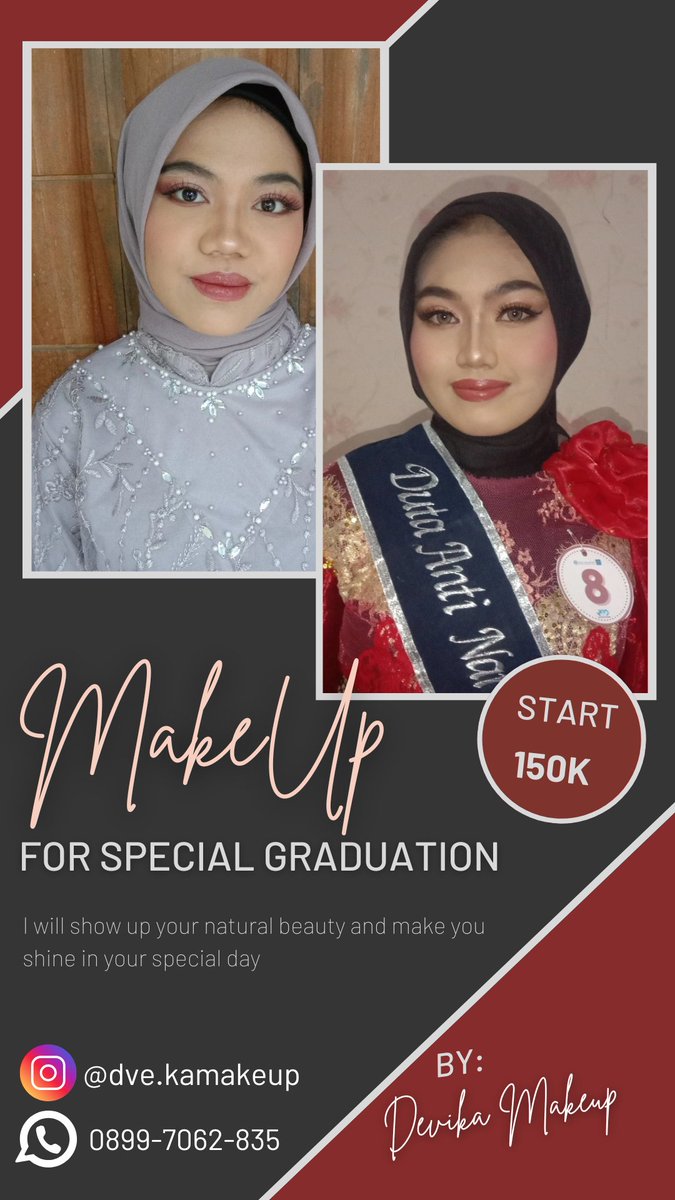 devikaaapr's tweet photo. Makeup wisudanya kackkk🥺🤏🏼

📍 Brebes &amp; Tegal 
https://t.co/sOvkwjsjs7 https://t.co/EVP51dakhK