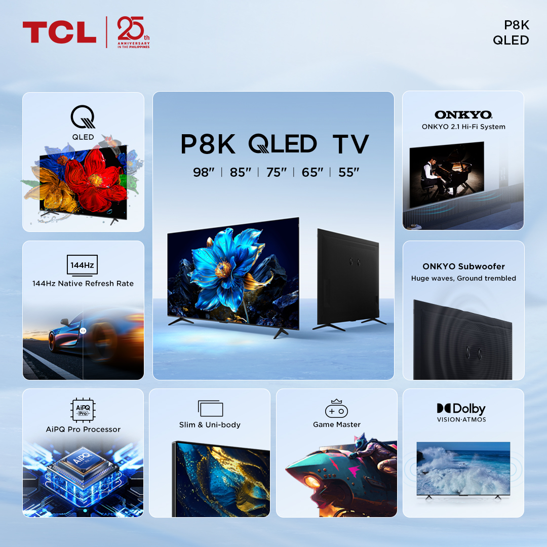 TCLPH's tweet image. See every detail come alive with the TCL P8K QLED TV — where stunning visuals meet intelligent performance.

#TCLP8K #TCLQLEDUpgrade #TCLStepIntoQLEDBrilliance #TCLPhilippines #TCLInspireGreatness