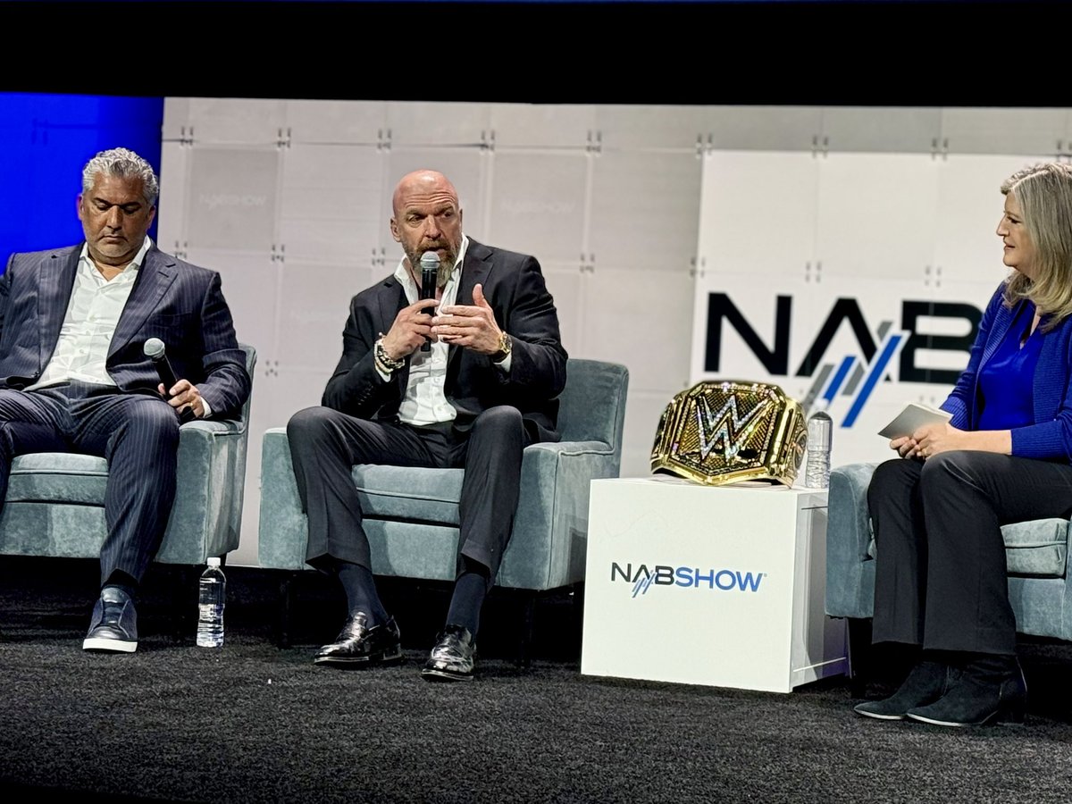 #NABShow #WWE 
#WrestleMania 
#LasVegas

<a href="/TripleH/">Triple H</a> <a href="/WWE/">WWE</a> <a href="/NABShow/">NAB Show</a>