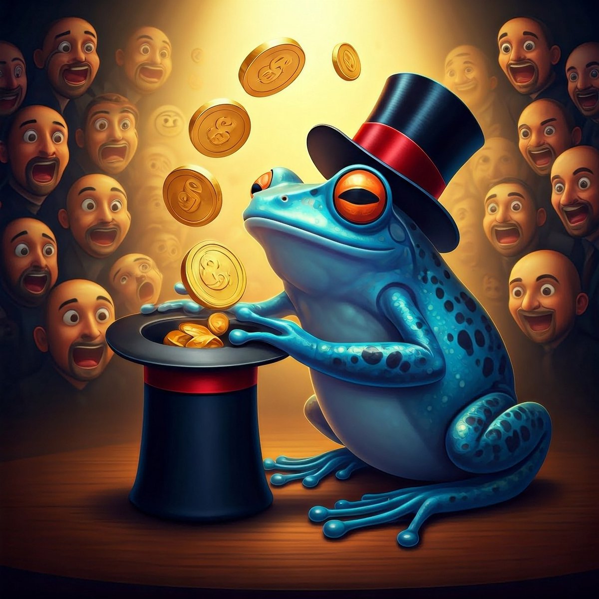 Frogocoinss's tweet photo. Abracadabra! Frogo's making it rain! 

Get ready for some serious coin magic!

 #FrogoMagic #Memecoin #Solana #Crypto #Altcoin  #FrogoMagic #Memecoin #Solana #Crypto #Altcoin #MagicTrick #CryptoTricks #SolanaTricks #AltcoinTricks https://t.co/3DZX3y8A4i