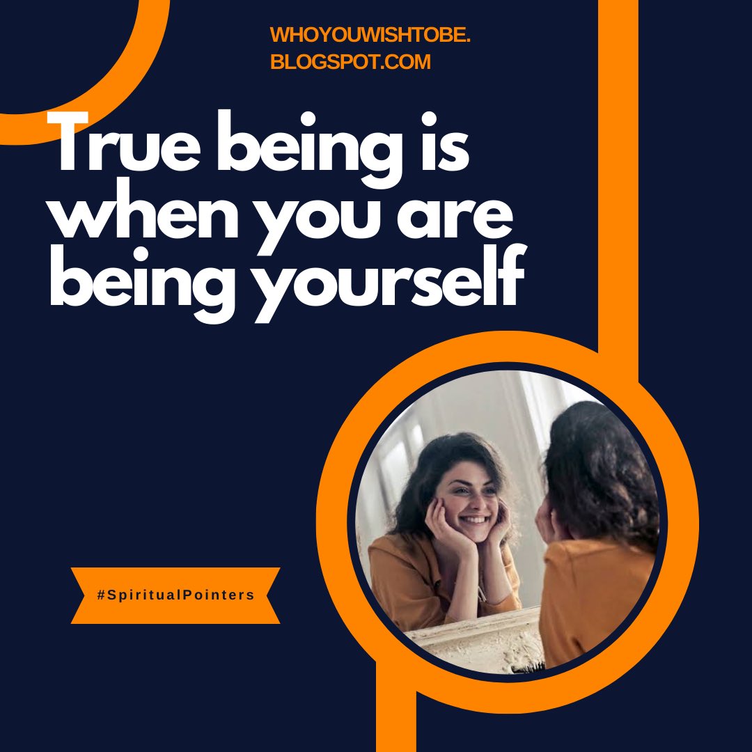 SpiritualPoint's tweet photo. True being is when you are being yourself

#SpiritualPointers - https://t.co/F7W2YSIi86

#spirituality #spiritual #life https://t.co/hVJPnLxGS1