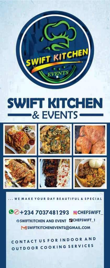 Iamnuelyswift's tweet photo. @TheImmortal007 @HaYoMiDe_ For your catering services for any kind of events, this brand gat you covered 💯 https://t.co/8glr8fLnnw