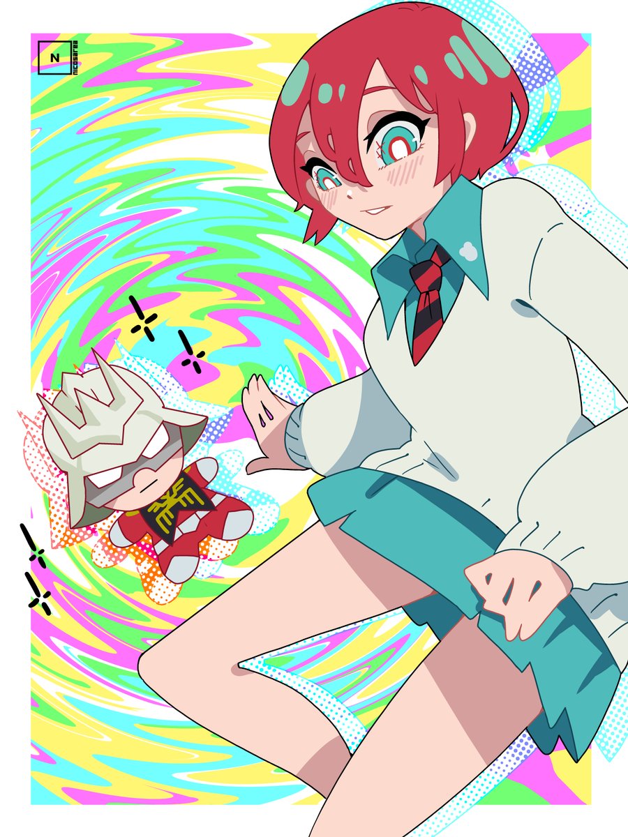 Nicosarea's tweet image. i decided to colour my sketch! 💖 #GQuuuuuuX #ジークアクス