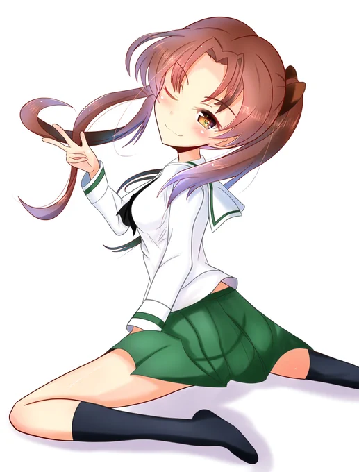 昔描いた杏元会長で(⁠*⁠'⁠ω⁠`⁠*⁠)  #膝をついた画像を晒すとフォローやRTが来るらしい 