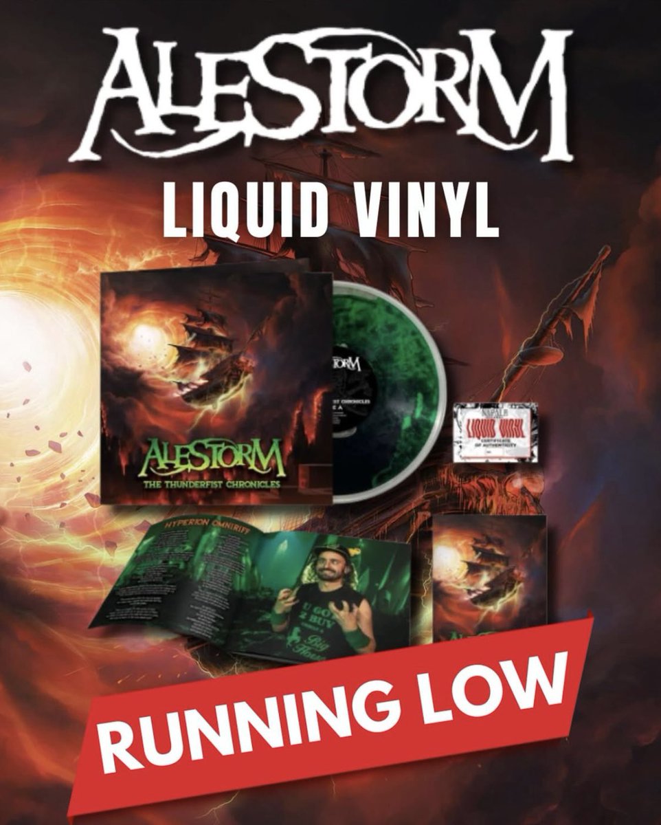 Hey there humans! The strange Austrian folks at Napalm Records wanted us to let you know that there's only a few copies left of the limited slime-filled vinyl edition of our upcoming album "The Thunderfist Chronicles".