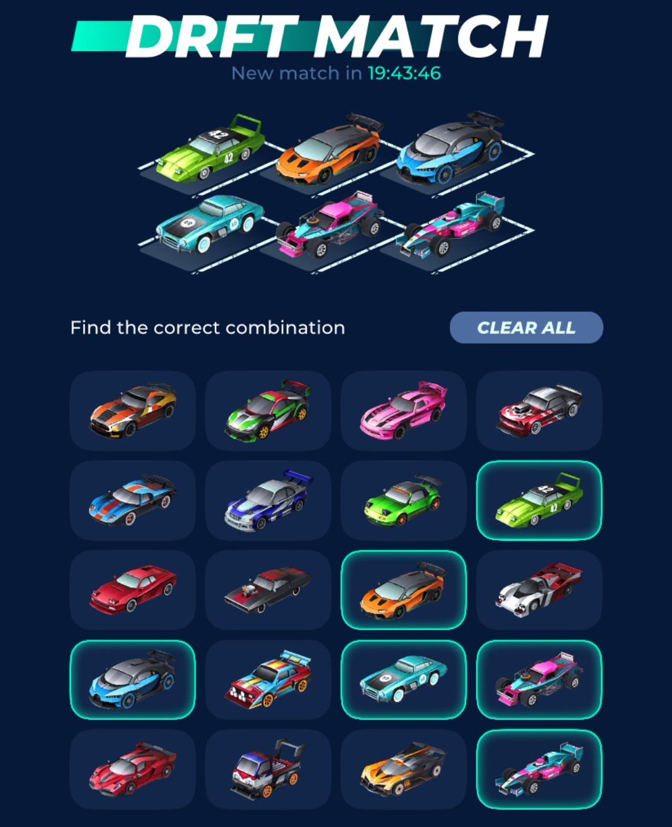 GO1PAWSED's tweet photo. π
Date: 10th April 2025
π Drft Party - select cars from left to right
β‘οΈ Combo Cards for today:
π Position : 8 , 11 , 13 , 15 , 16 , 20
π§βπ» Promocode: ABC0G = +150 $DRFT
#drftparty #driftparty #driftparty #DRFT #drftpartycombo #drftpartycode #drftcombo #dailycombo $DRFTS https://t.co/1S9vdqpsQN