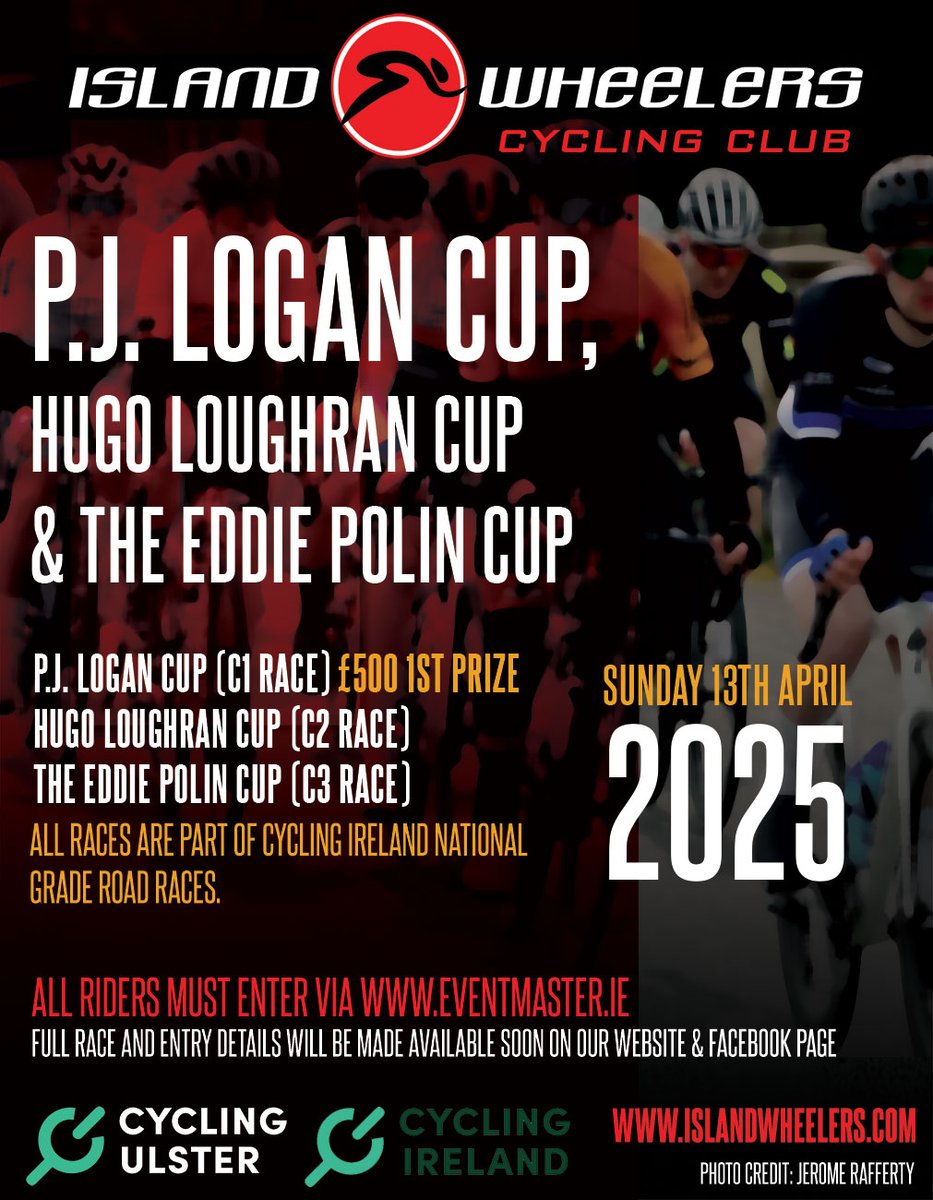 Island Wheelers CC (@islandwheelers) on Twitter photo Sundays races are Round 6 of <a href="/CyclingIreland/">Cycling Ireland</a> National Grade road races and the first round to be held in Ulster.
Entry is now open via Eventmaster and will strictly close Saturday 12th April @ 21:00, this is to facilitate allocation of chip timing.
eventmaster.ie/event/BYOWh23cโฆ Sundays races are Round 6 of <a href="/CyclingIreland/">Cycling Ireland</a> National Grade road races and the first round to be held in Ulster.
Entry is now open via Eventmaster and will strictly close Saturday 12th April @ 21:00, this is to facilitate allocation of chip timing.
eventmaster.ie/event/BYOWh23cโฆ