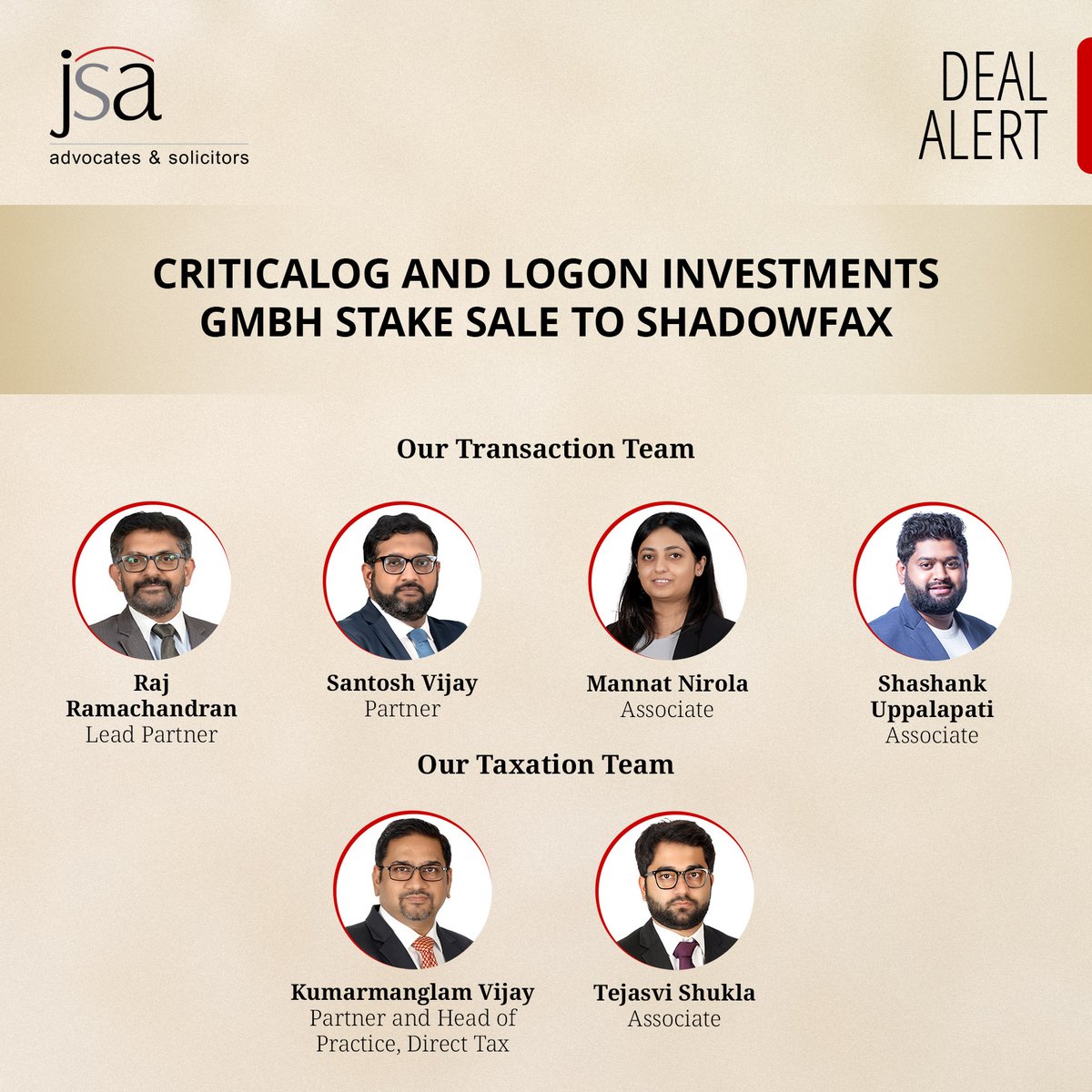 JSALawIndia's tweet image. JSA advised the Promoters of CriticaLog and its key investor LoGon Investments GmbH on their sale of shares to Shadowfax.

Read more:
jsalaw.com/deals-matter/c…

#JSAdealAlert #MergersAndAcquisitions #LogisticsIndustry #CriticalLogistics #PrivateEquity #StartupExit #DealAdvisory