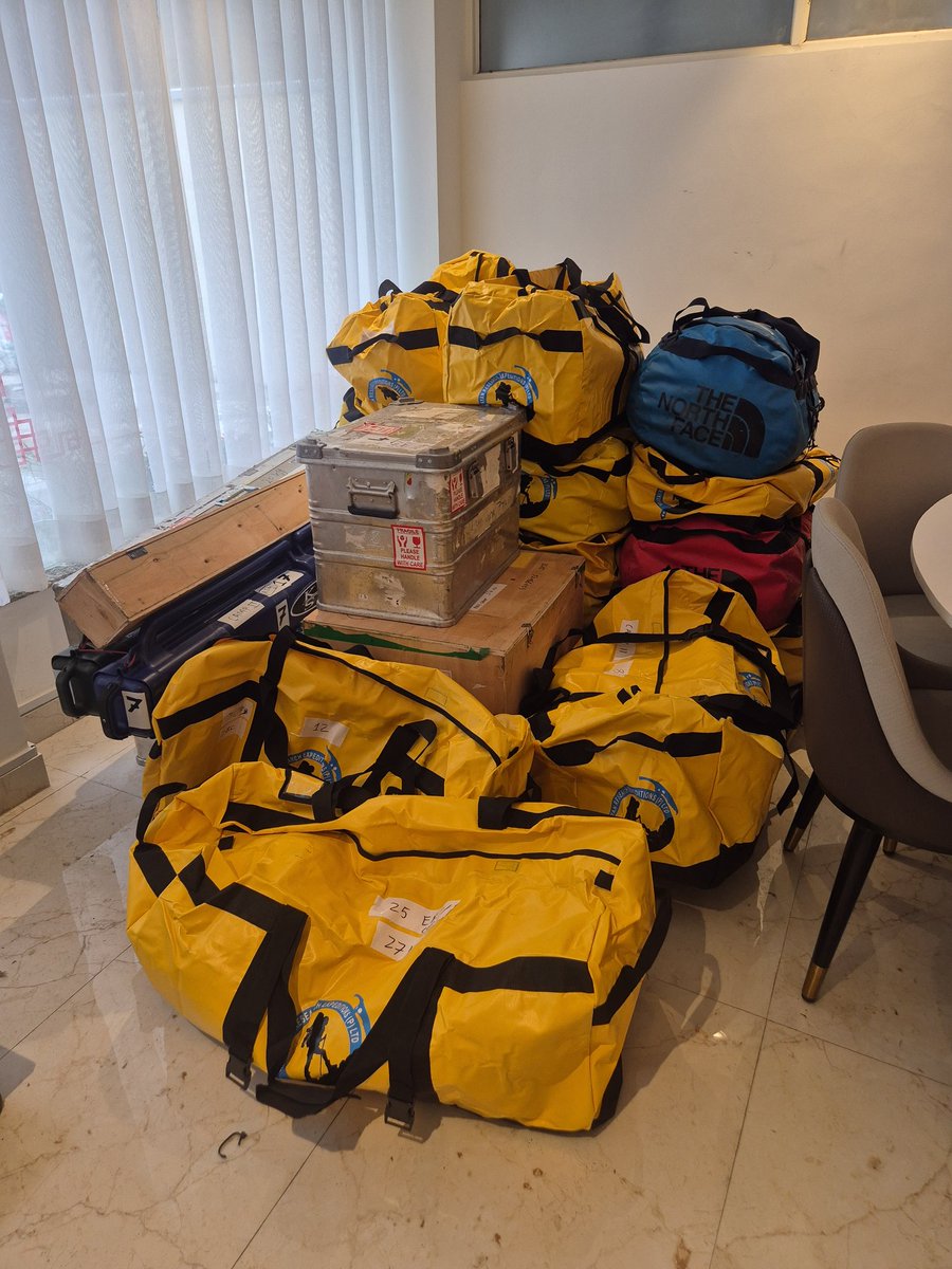 Matt Peacey (@peaceymatt) on Twitter photo 800kg of repacking later and we are ready to fly to lukla tomorrow. Fingers crossed we get good weather and can get out to the field to start making our way towards Everest. <a href="/AberUni/">Aberystwyth University</a> @AU_CfG 800kg of repacking later and we are ready to fly to lukla tomorrow. Fingers crossed we get good weather and can get out to the field to start making our way towards Everest. <a href="/AberUni/">Aberystwyth University</a> @AU_CfG