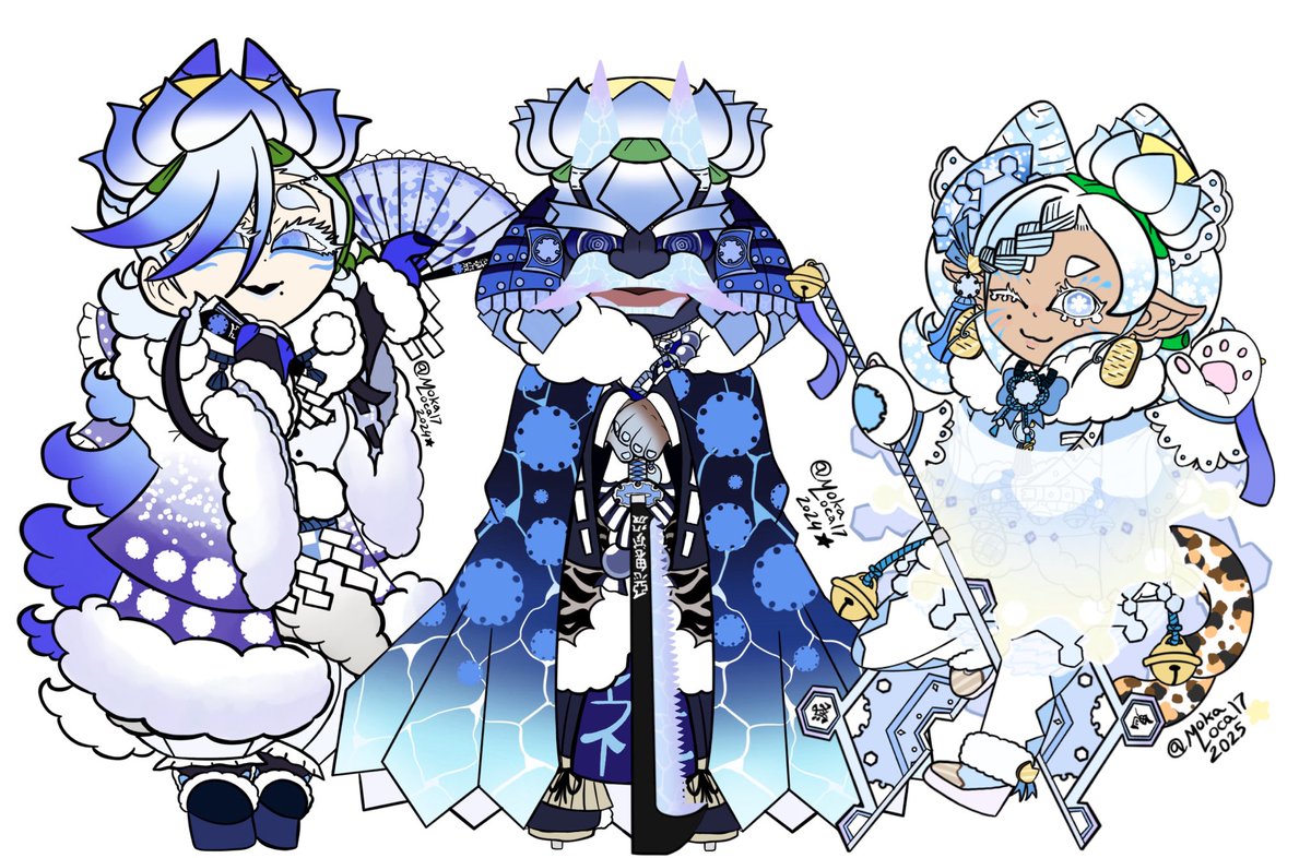 Moka_Loca17's tweet photo. After speaking to the council we collectively agree that the trio is black /hj
But fr its been on my mind for awhile
I’ve updated Renji’s and Hasumi’s refs also Rouren and Mifuyu are the same, they’re black but with albinism

Ngl, i think they look perfect now
#knyoc https://t.co/BTbIoUKL5V