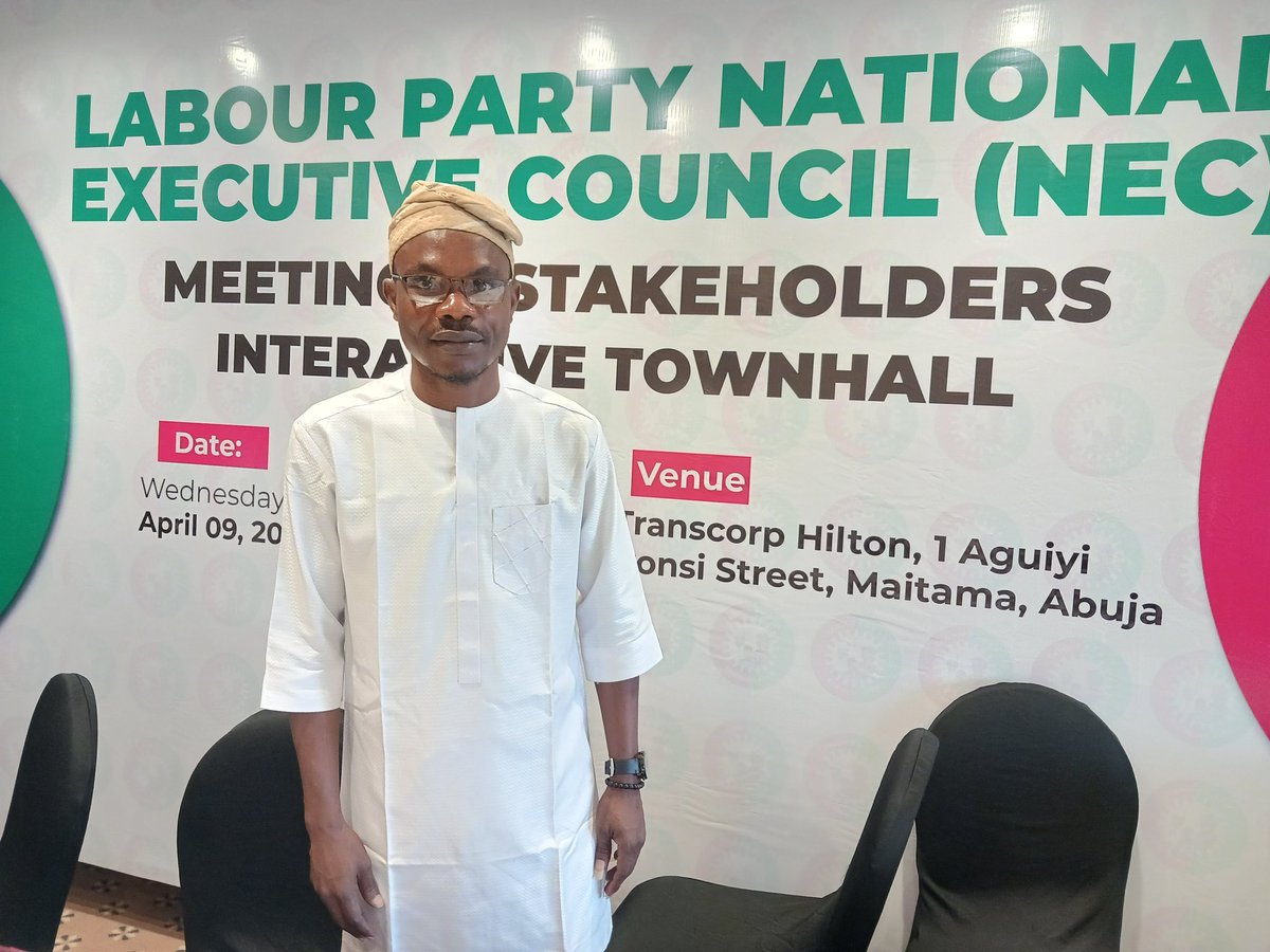 Osun State Rep. &amp; NWC member @ the LP NEC Meeting... it was enthusiastic and all encompassing. 

If we wanna get it apt in 2027 we shall hit the ground running now. With Papa, Mama &amp; Pikin, Naija Go Better!

Labour Party!
Forward Ever! Backward Never!