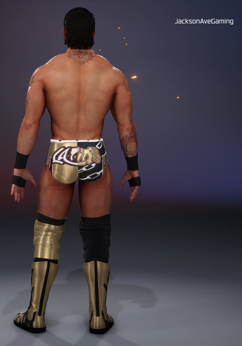 JACKS0NAVE's tweet photo. Jose Martinez !!! Haven’t made him in a long time. Eddie Guerrero , Essa Rios , and LA Parka are tributes in his attire. #WWE2K25 #PS5 #JacksonAve #CAW #Wrestling #RTW #RTDub #NWF #IWF #Original https://t.co/gayB4yHpEx