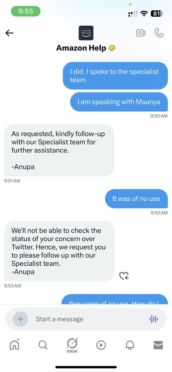 vikast's tweet photo. @amazonIN are crooks and seem to make their money by syphoning off a portion of the orders. The customer service is a brick wall! @amazon @JeffBezos @MIB_India @CimGOI @RajeevRC_X https://t.co/zMcKre4bHG