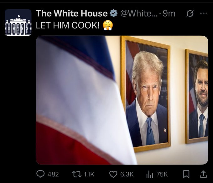 HarshKumar11014's tweet photo. WOWWW!!!! THIS IS CRAZY 🤯

THE WHITE HOUSE X ACCOUNT 
JUST POSTED THIS…. https://t.co/f9tyxHokdD