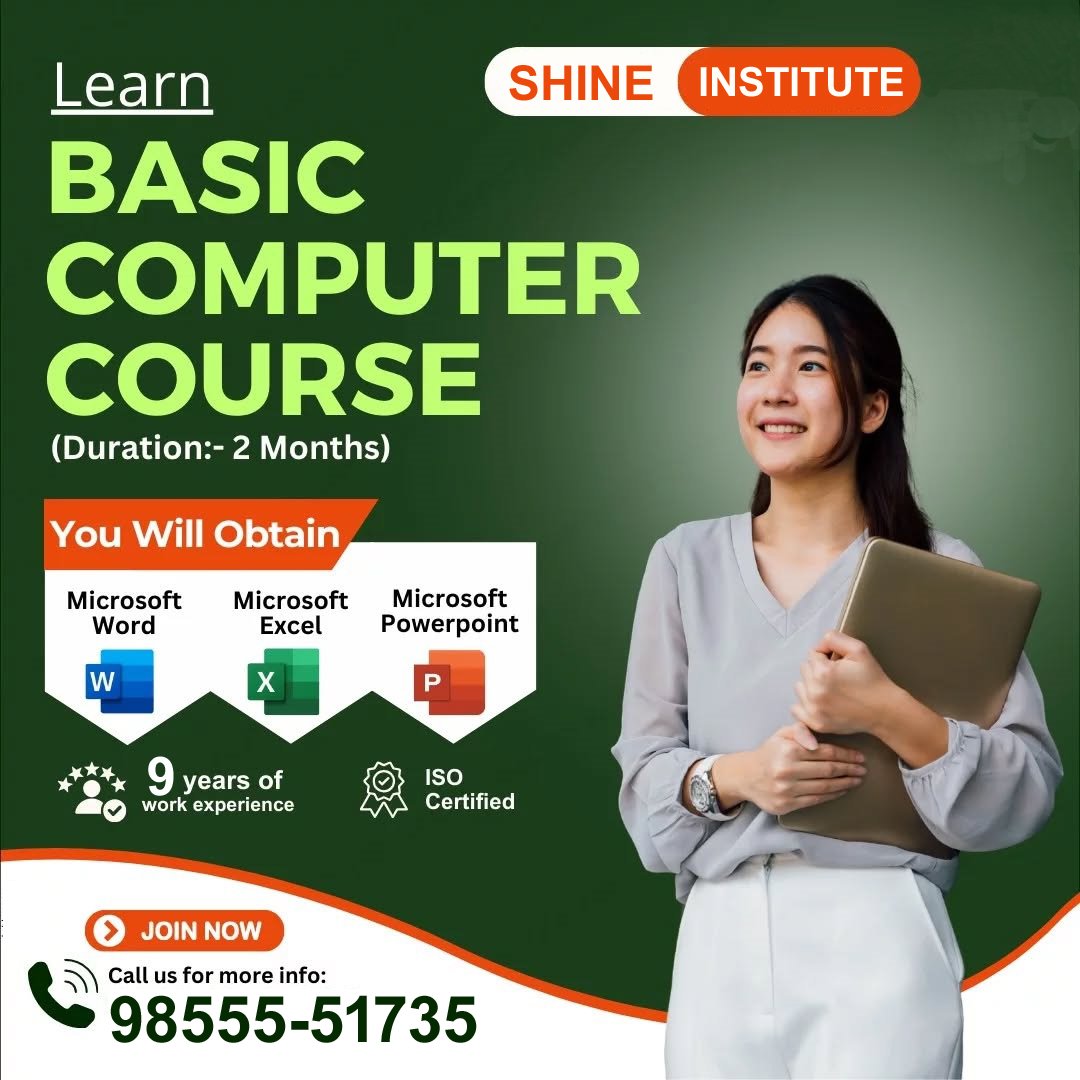 SHINEINSTITUTEP's tweet image. Unlock the power of technology! 💻✨ Enroll in our Basic Computer Course &amp;amp; gain essential digital skills. Start your journey today! 🚀

📲Call for more information- 98555- 51735

#basiccomputercourse #learncomputerskills #digitalskills #beginnerfriendly #LearnAndGrow #shine
