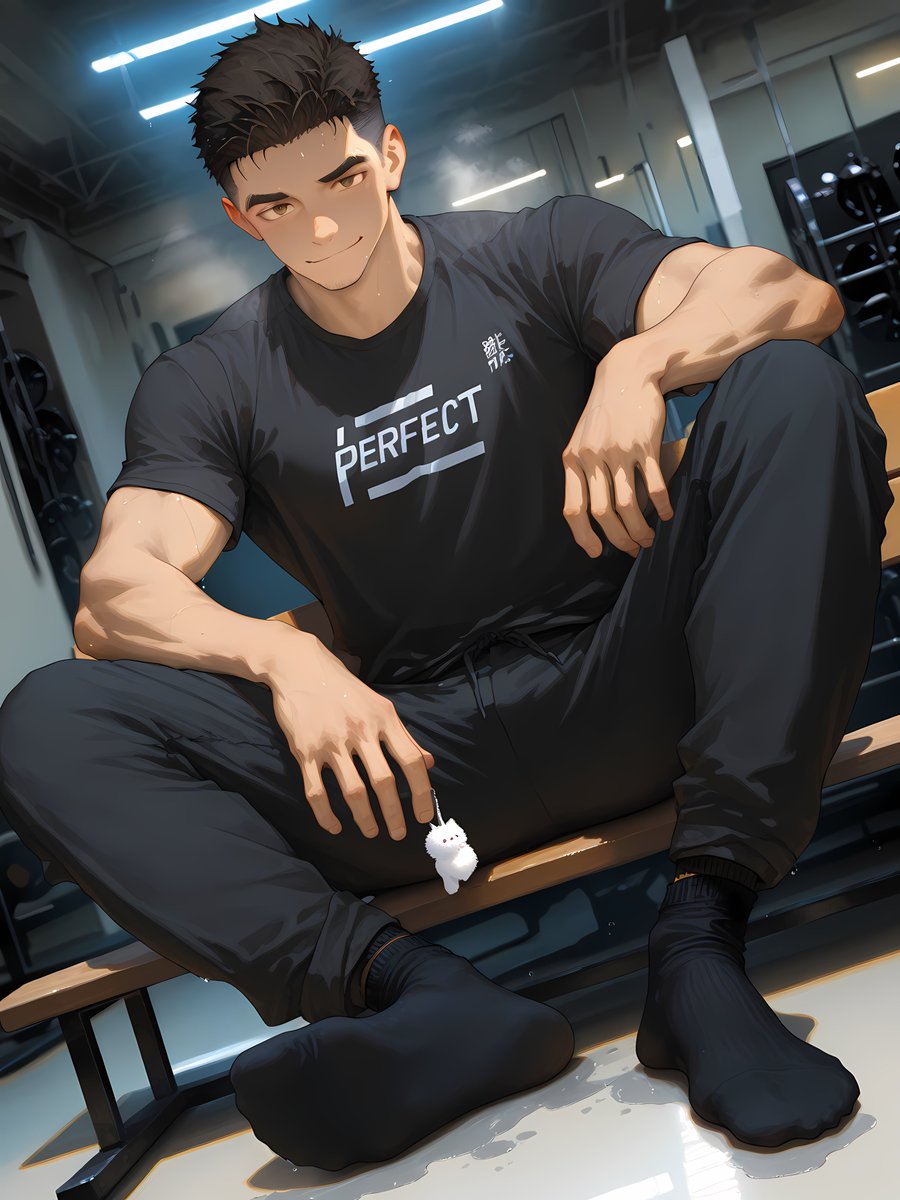 AdamVWilly's tweet photo. Teammate black socks，What's next?
Do you like this style, let me know in the comments.
队友的黑袜，接下来将会发生什么？
喜欢这种风格吗，评论区告诉我。#nsfw #yaoi #bl #gay #fetish 
https://t.co/W8HMywBNPY https://t.co/7JML8Vg20m