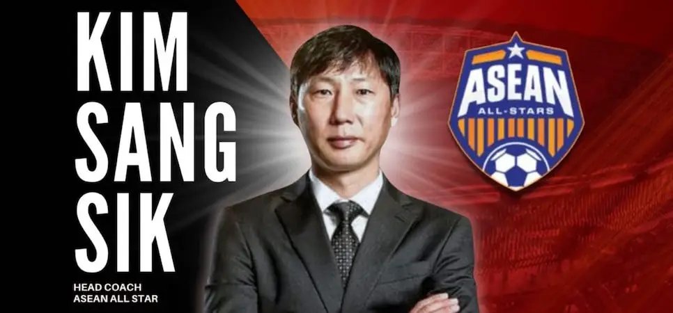 chisoopark93's tweet photo. Our client Kim Sang Sik leads the ASEAN all star team against Manchester United next month in KL, Malaysia. Let's go! https://t.co/3BN8vQyNa3
