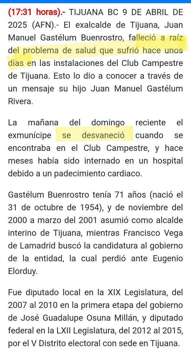 DRCheguevon's tweet photo. #Repentinitis de Político exalcalde de Baja California, México. Otro caso de Enfermedad Cardíaca de esas qué solo aparecieron despues de la inoculacion masiva en los inoculados. #bajacalifornia #sonora #sinaloa #Gdl #zapopan #jalisco #Mexico #mty #cdmx #coahuila #puebla https://t.co/0MMFTg1Xnh