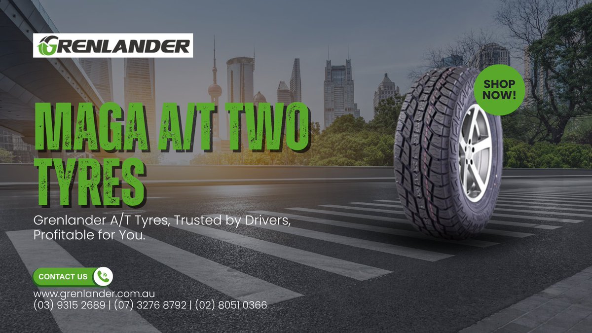 grenlandertyres's tweet photo. #Grenlander #MagaATTwo – Built for the Outback. Priced for Your Shop.
Designed to handle everything from bush tracks to city roads, this #ATtyre is a hit.
Contact us today to order in bulk!
(03) 9315 2689 | (07) 3276 8792 | (02) 8051 0366
https://t.co/ZUQp3AT5rt https://t.co/pCrTvJT2iF