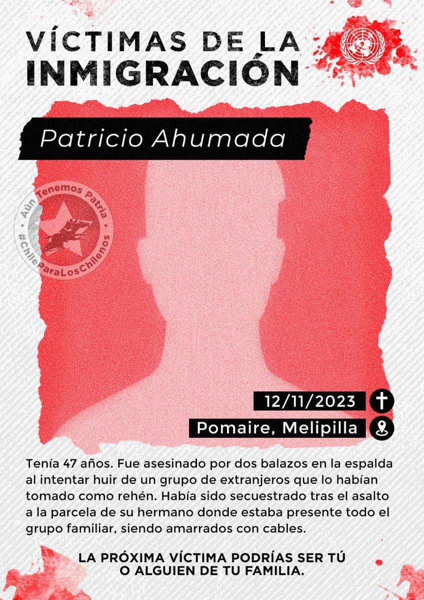 ATPChile's tweet photo. Aquí dejo algunos mártires Chilenos producto de la inmigración (sea esta legal o ilegal)
@MSP_Central
@RegionalismoCL
@CONTRAyAVANZADA
@FNacionalP https://t.co/TXvI4cyPGC