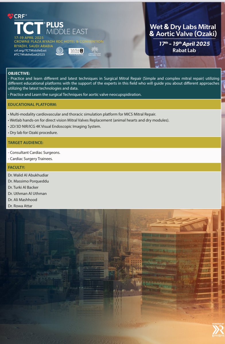 TCTME+ (@tct_me_) on Twitter photo 🪡Rabat Lab is an opportunity to sharpen mitral & aortic valve skills
❗️ iCoach faculty: the Rabat Lab will be available Thursday 17th in the morning to prep your simulations
<a href="/crfheart/">Cardiovascular Research Foundation</a> <a href="/TCTConference/">TCT Conference</a> <a href="/jgranadacrf/">Juan F. Granada</a> <a href="/mirvatalasnag/">MIЯVΛƬ #IC</a> <a href="/drptca/">Khaled AlShaibi</a> <a href="/djc795/">David J. Cohen, MD, MSc</a> <a href="/AlkashkariWail/">Wail AlkashkariFSCAI,FPICSوائل القشقرى🇸🇦🇨🇦🇺🇲</a> <a href="/mmamas1973/">Mamas A. Mamas</a> 🪡Rabat Lab is an opportunity to sharpen mitral & aortic valve skills
❗️ iCoach faculty: the Rabat Lab will be available Thursday 17th in the morning to prep your simulations
<a href="/crfheart/">Cardiovascular Research Foundation</a> <a href="/TCTConference/">TCT Conference</a> <a href="/jgranadacrf/">Juan F. Granada</a> <a href="/mirvatalasnag/">MIЯVΛƬ #IC</a> <a href="/drptca/">Khaled AlShaibi</a> <a href="/djc795/">David J. Cohen, MD, MSc</a> <a href="/AlkashkariWail/">Wail AlkashkariFSCAI,FPICSوائل القشقرى🇸🇦🇨🇦🇺🇲</a> <a href="/mmamas1973/">Mamas A. Mamas</a>