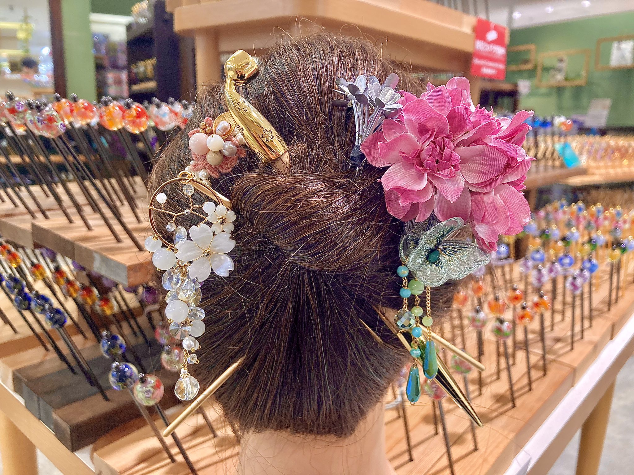 かんざし屋wargo 2025年福袋(松)玉かんざし 数量限定簪 2点セット 初心者