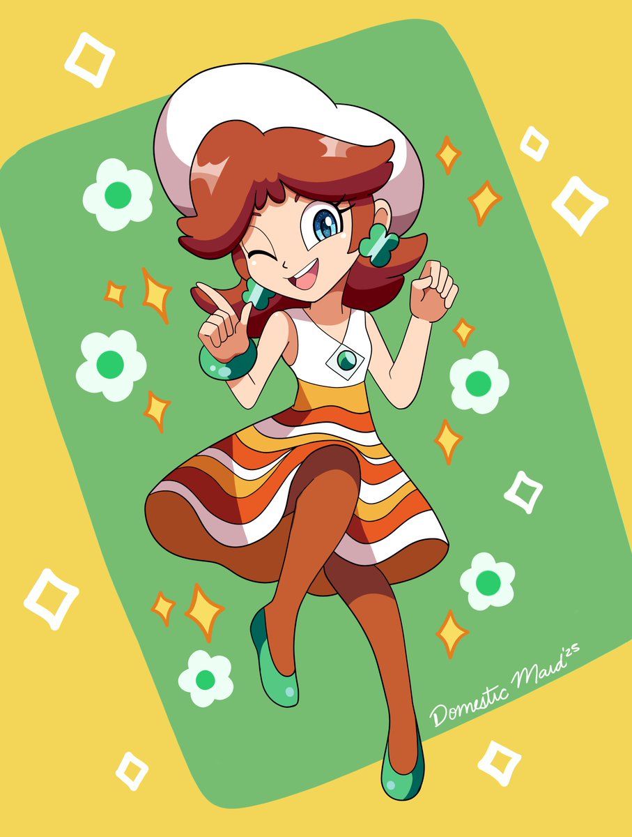 Domestic_Maid's tweet image. Haven't seen Daisy fanart of this outfit yet. This one would be one of my favorites!

#MarioKartWorld #PrincessDaisy #MarioKart